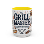 Grill Master Coffee Mug | Father's Day Gift for Dad | Accent Color Ceramic 11oz 15oz