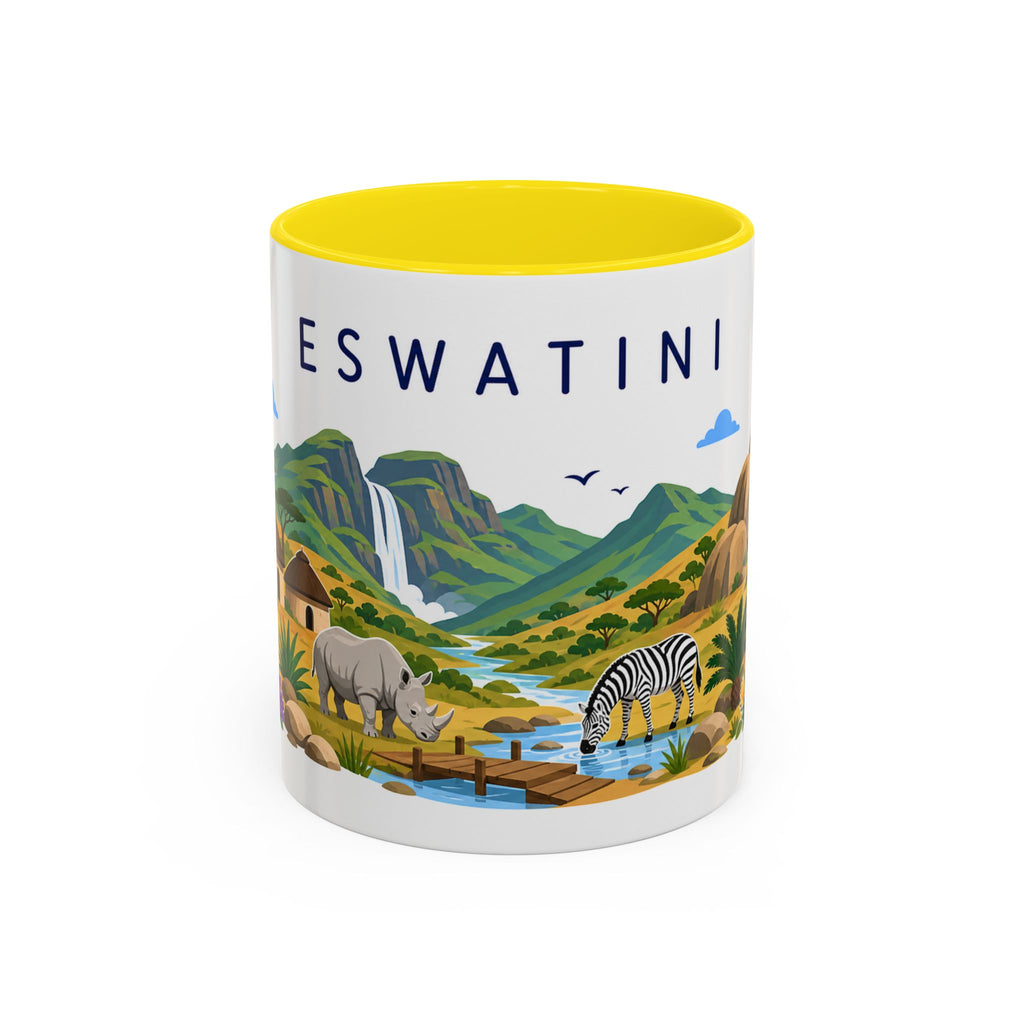 Eswatini Coffee Mug | Travel Souvenir Accent Mug | Country Gift Ceramic Cup 11oz 15oz