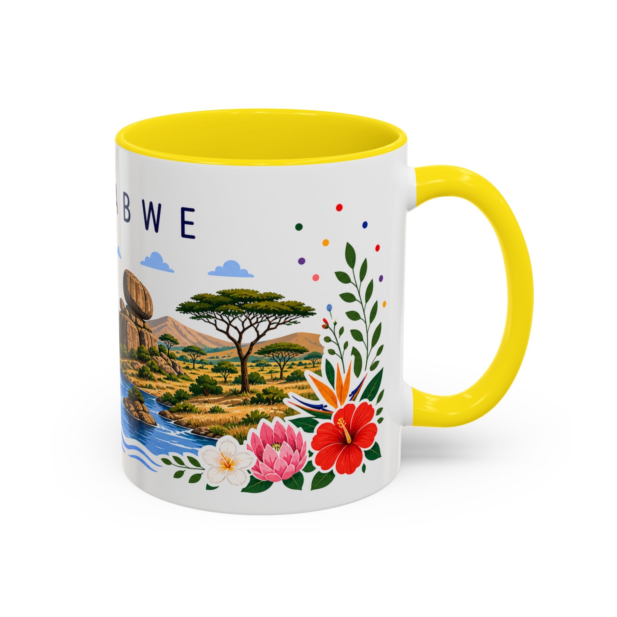 Zimbabwe Coffee Mug | Travel Souvenir Accent Mug | Place Gift Ceramic Cup 11oz 15oz