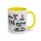 Austin Coffee Mug | Texas Souvenir City Gift | Accent Color Ceramic 11oz 15oz