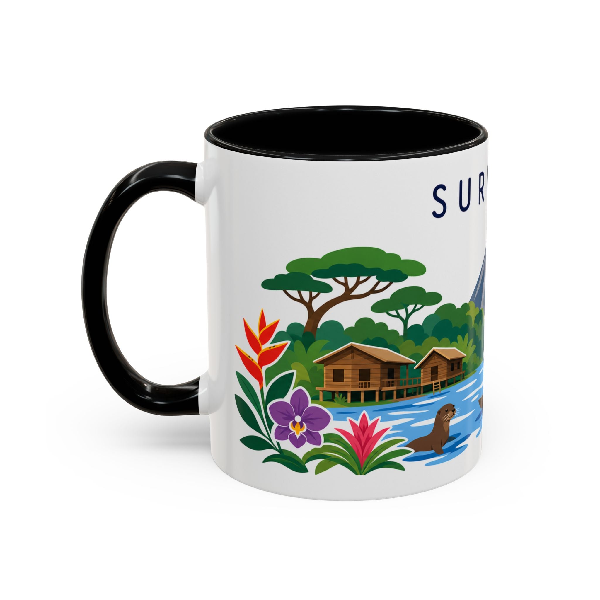 Suriname Coffee Mug | Travel Souvenir Accent Mug | Country Gift Ceramic Cup 11oz 15oz