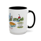 Minneapolis Illustrated Travel Mug | City Souvenir Accent Coffee Mug | 11oz 15oz Ceramic Cup