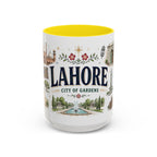 Lahore Coffee Mug | Pakistan Souvenir Travel Gift | Accent Color Ceramic 11oz 15oz
