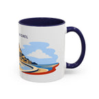 Mont Saint Michel Coffee Mug | Travel Destination Souvenir Gift | Accent Color Ceramic 11oz 15oz