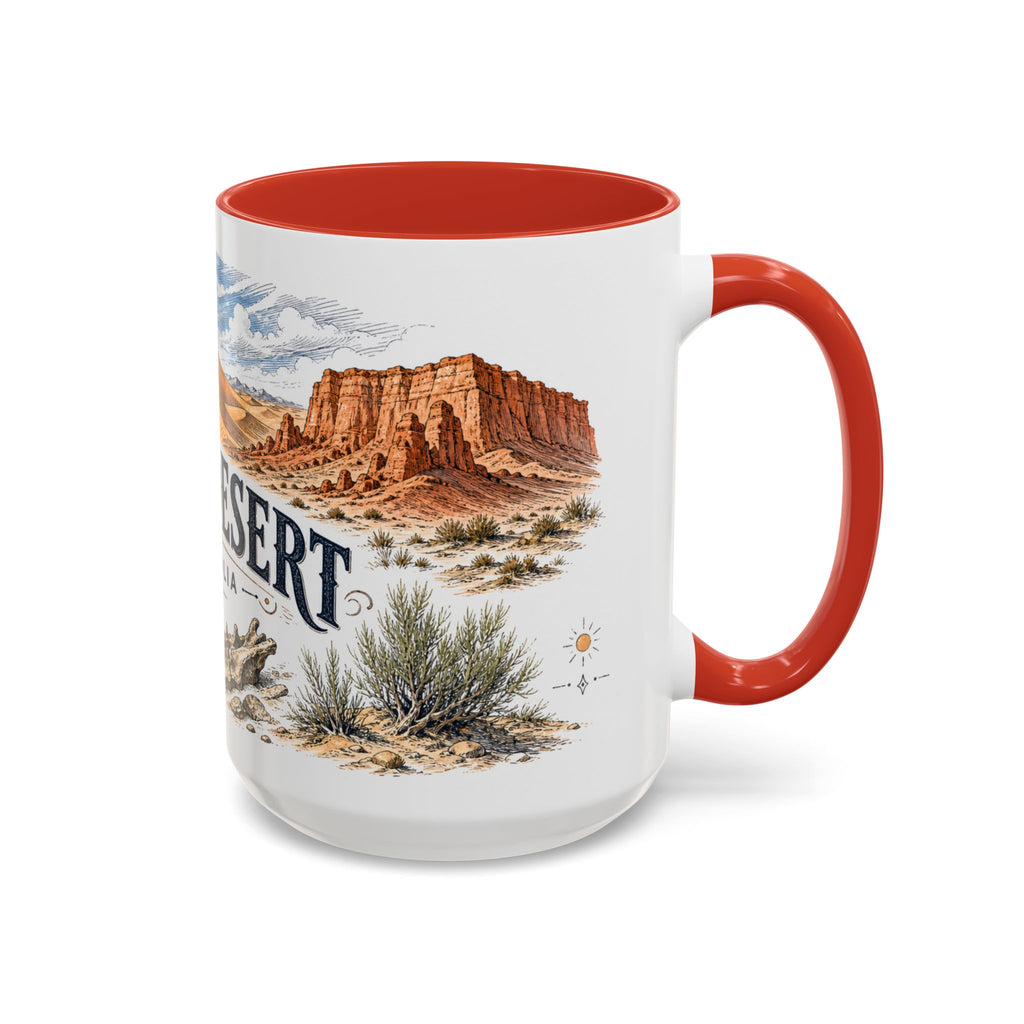 Gobi Desert Mug, Mongolia Travel Souvenir, Bucket List Gift, Accent Ceramic Coffee Mug 11oz 15oz