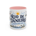 Rio de Janeiro Coffee Mug | Brazil Souvenir Travel Gift | Accent Color Ceramic 11oz 15oz