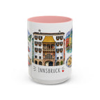 Innsbruck Illustrated Travel Mug | City Souvenir Accent Coffee Mug | 11oz 15oz Ceramic Cup