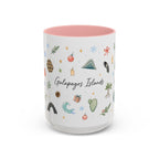 Galapagos Islands Christmas Mug | Watercolor Travel Souvenir | Holiday Gift | Accent Ceramic Coffee Cup 11oz 15oz