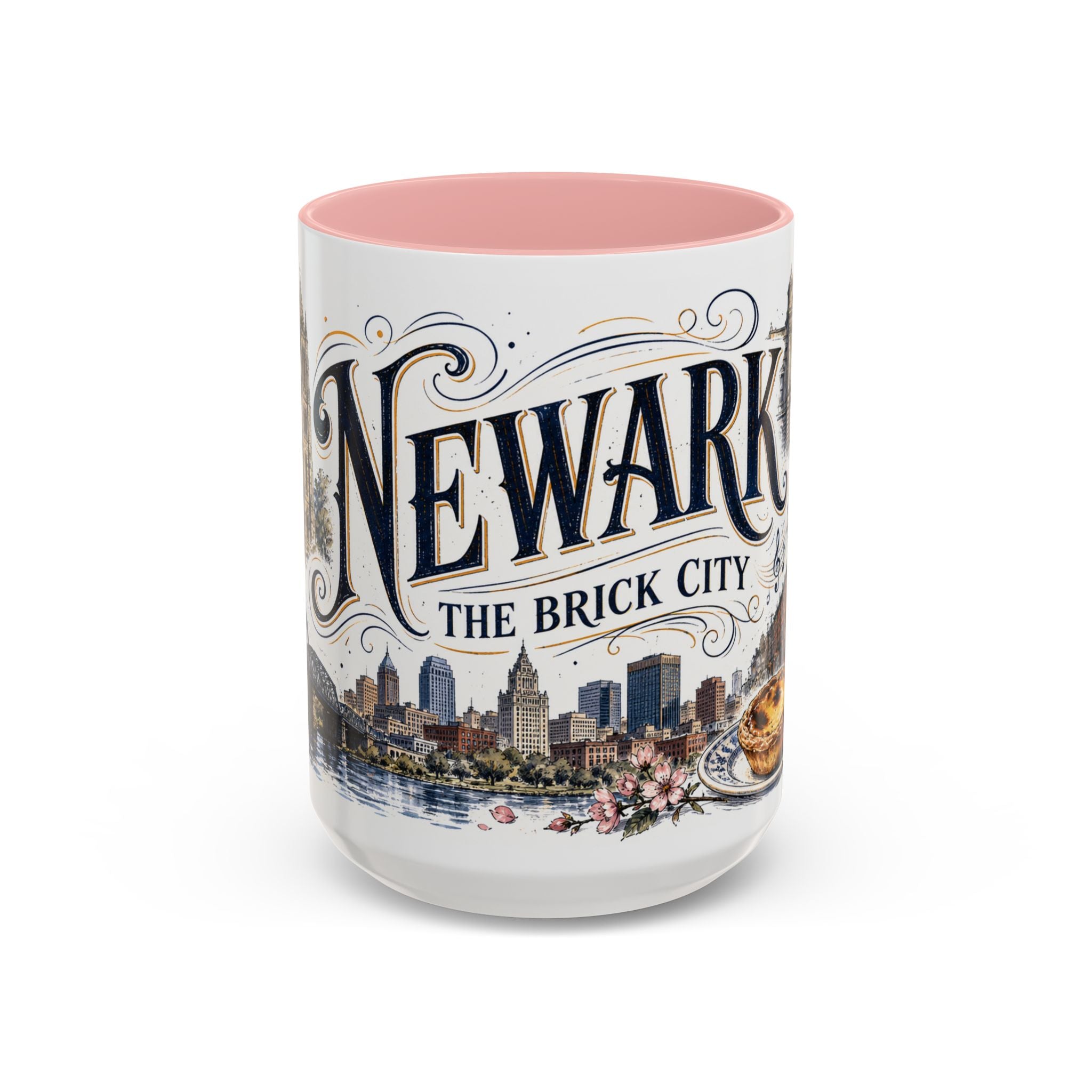 Newark Coffee Mug | United States Travel Souvenir | Vintage Illustrated City Gift | 11 oz 15 oz Accent Mug