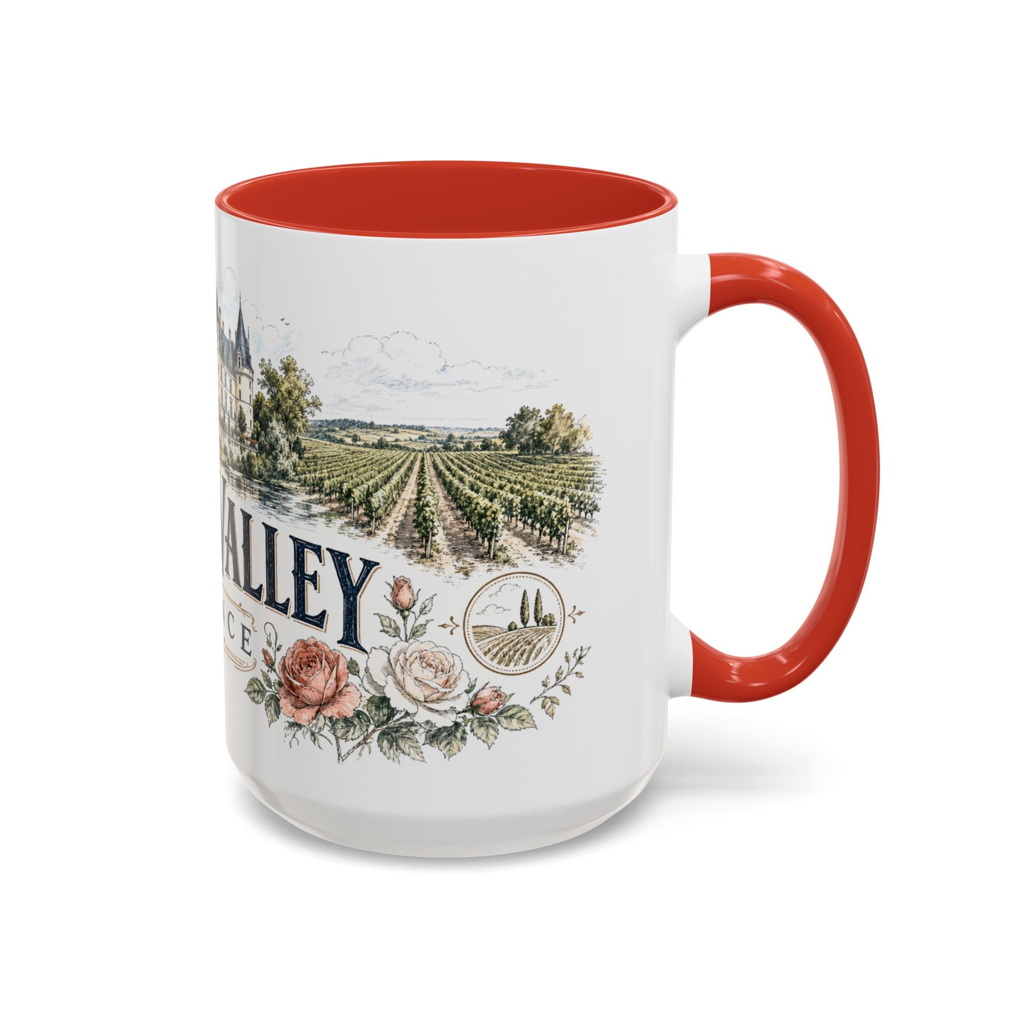 Loire Valley Mug, France Travel Souvenir, Bucket List Gift, Accent Ceramic Coffee Mug 11oz 15oz