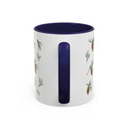 Maine White Pine Cone and Tassel Mug, State Flower Floral Coffee Cup, 11oz Botanical Gift
