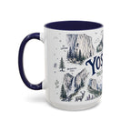 Yosemite National Park Coffee Mug | Hiking Camping Nature Gift | Accent Color Ceramic 11oz 15oz