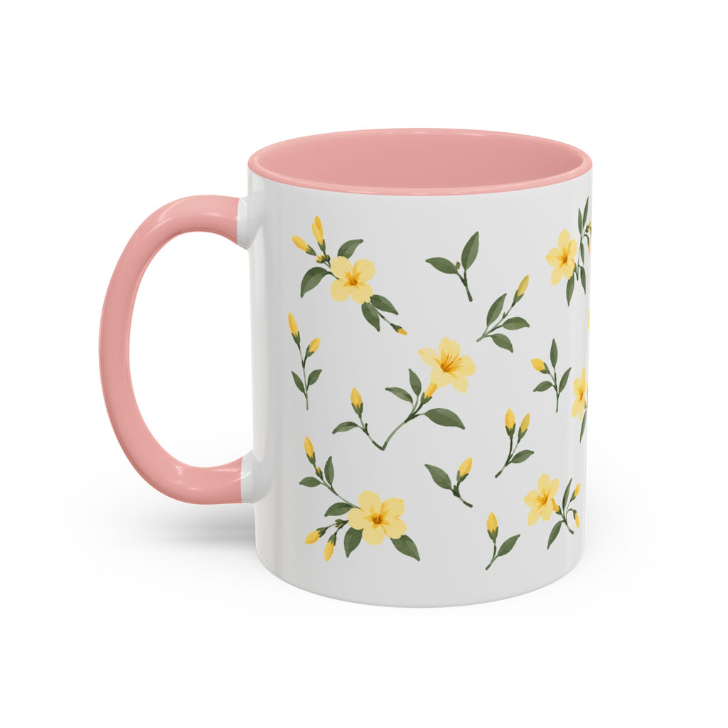 South Carolina Yellow Jessamine Mug, State Flower Floral Coffee Cup, 11oz Botanical Gift