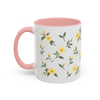 South Carolina Yellow Jessamine Mug, State Flower Floral Coffee Cup, 11oz Botanical Gift