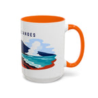 Hawaii Volcanoes Coffee Mug | Travel Destination Souvenir Gift | Accent Color Ceramic 11oz 15oz