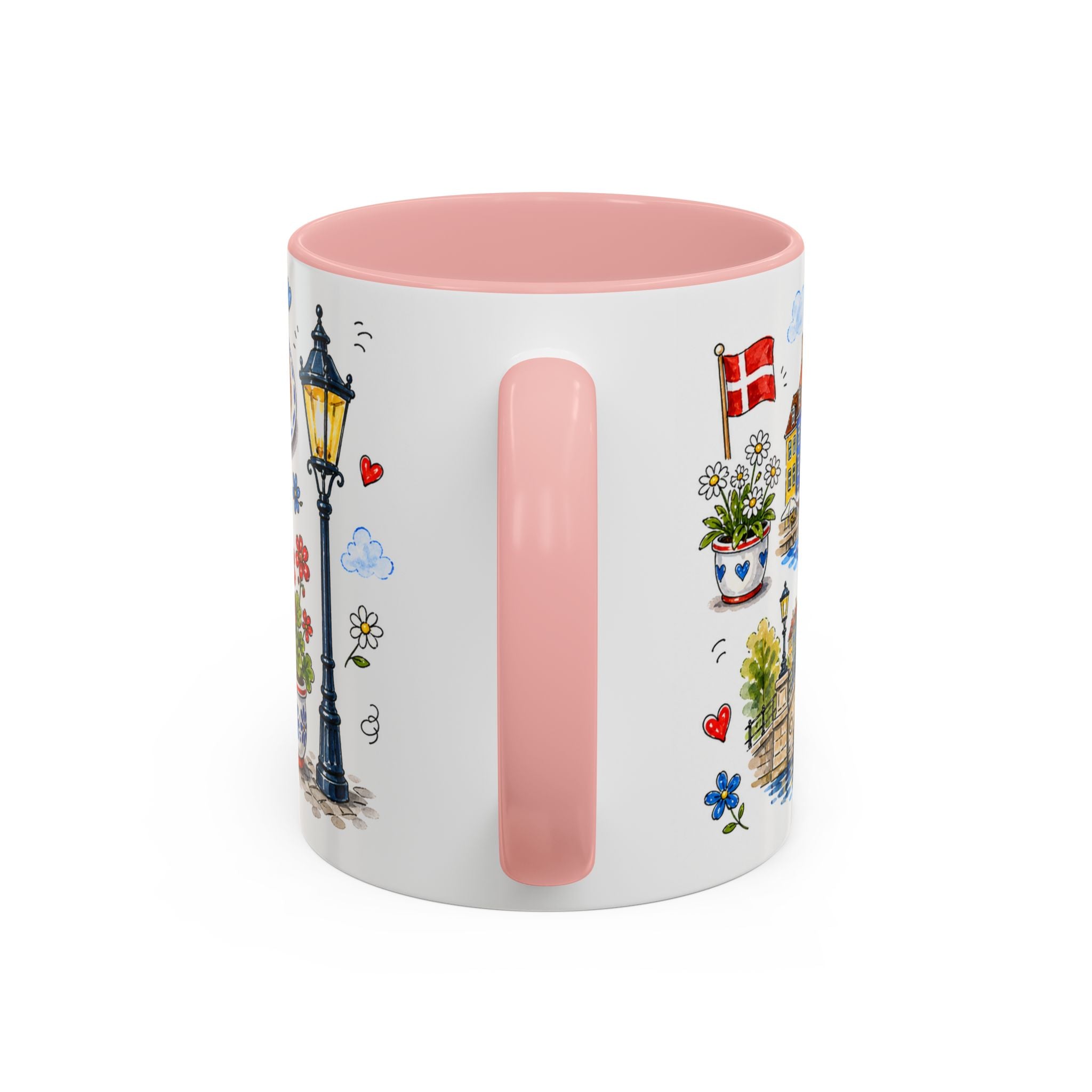 Copenhagen Travel Mug | European City Souvenir Accent Coffee Mug | 11oz 15oz Ceramic Cup