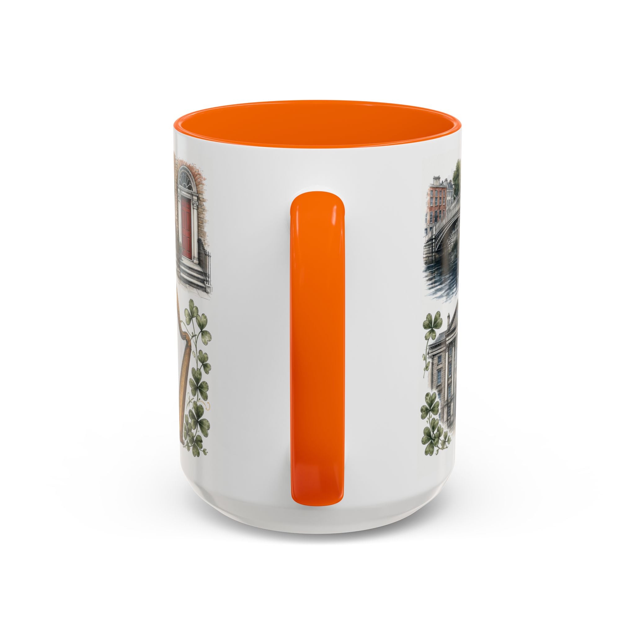 Dublin Coffee Mug | Ireland Travel Souvenir | Vintage Illustrated City Gift | 11 oz 15 oz Accent Mug