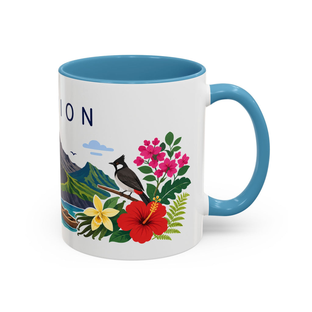 Réunion Coffee Mug | Travel Souvenir Accent Mug | Country Gift Ceramic Cup 11oz 15oz
