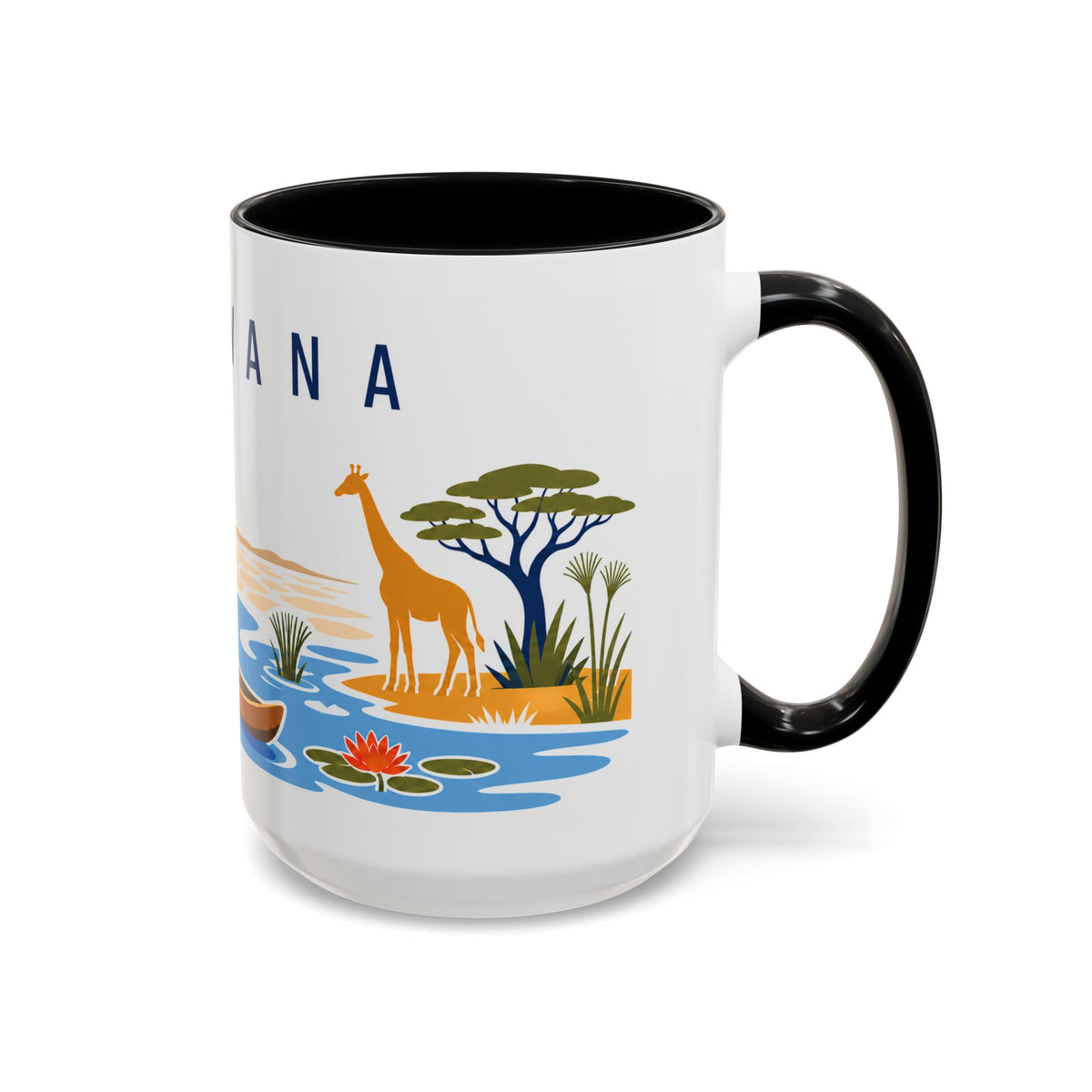 Botswana Coffee Mug | Travel Souvenir Accent Mug | Country Gift Ceramic Cup 11oz 15oz