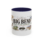 Big Bend National Park Coffee Mug | Texas Desert River Canyon Hiking Gift | Accent Color Ceramic 11oz 15oz