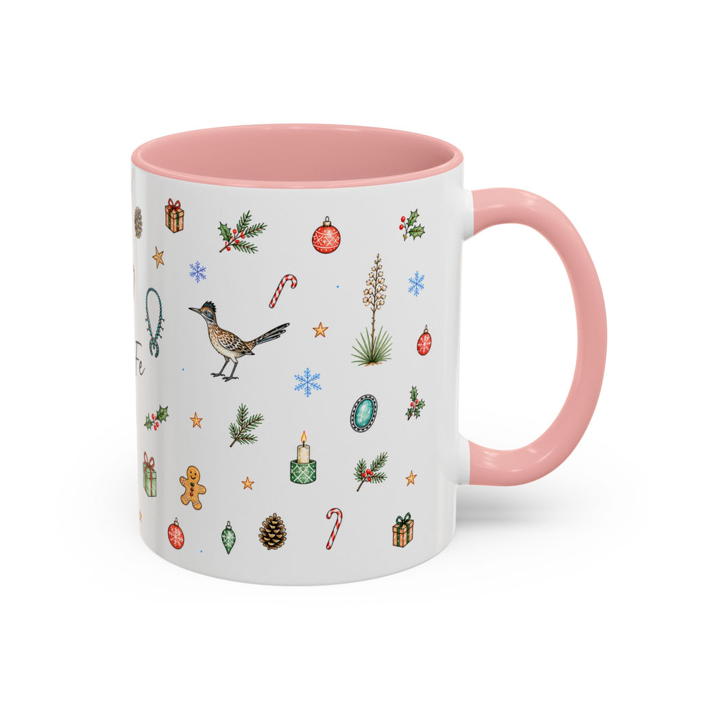 Santa Fe Christmas Mug | Watercolor City Souvenir | Ceramic Coffee Cup (11oz 15oz)