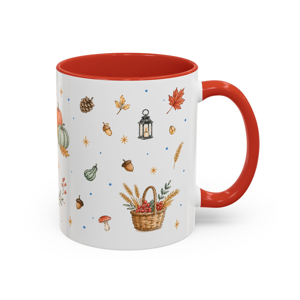 Thanksgiving Turkey Mug | Friendly Woodland Watercolor Gift | Autumn Accent Cup 11oz 15oz