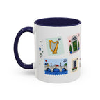 Dublin Coffee Mug | Postage Stamp Collage Mug | Travel Souvenir Accent Cup 11oz 15oz