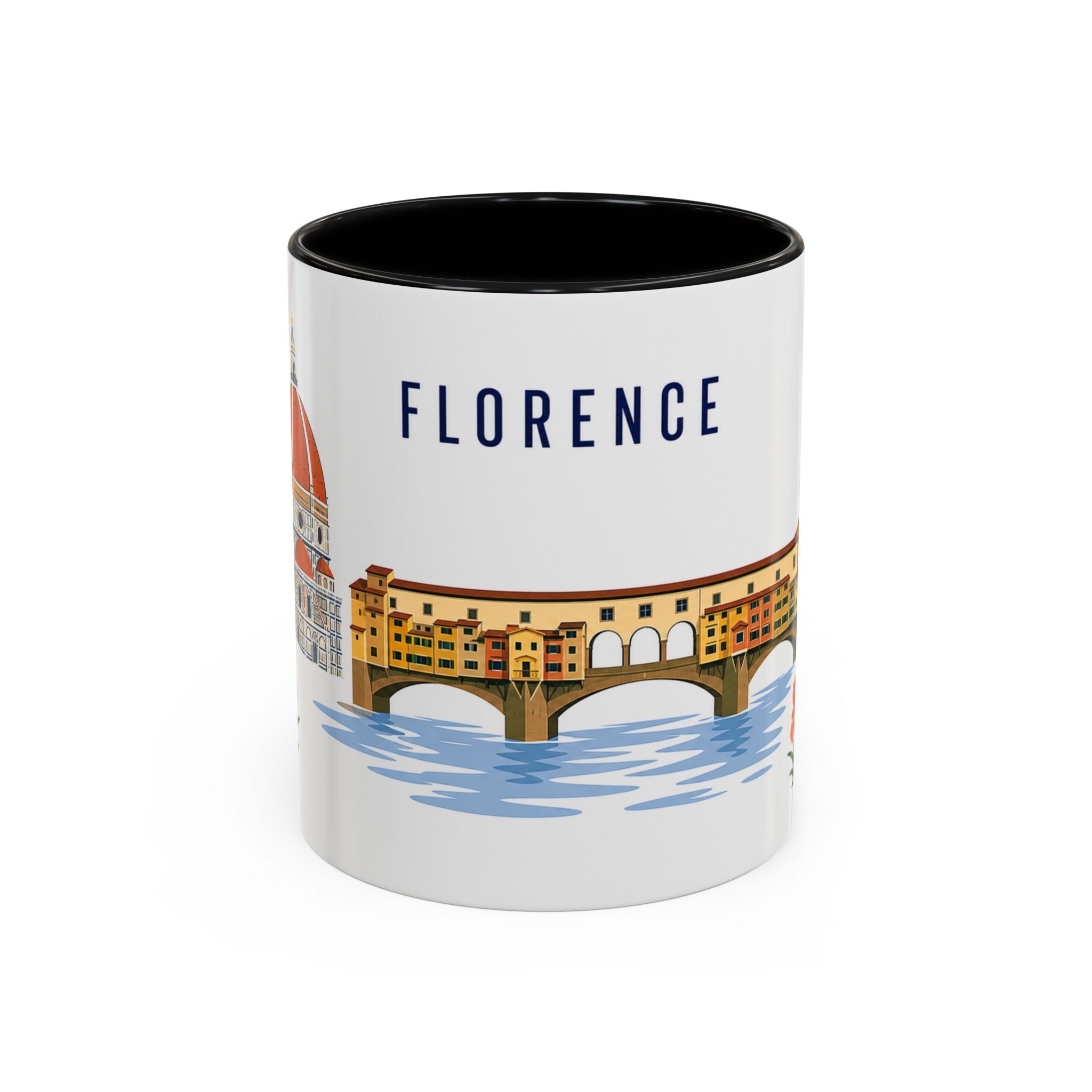 Florence Coffee Mug | Italy Travel Souvenir | Porcelain Decal City Gift | 11oz 15oz Accent Mug