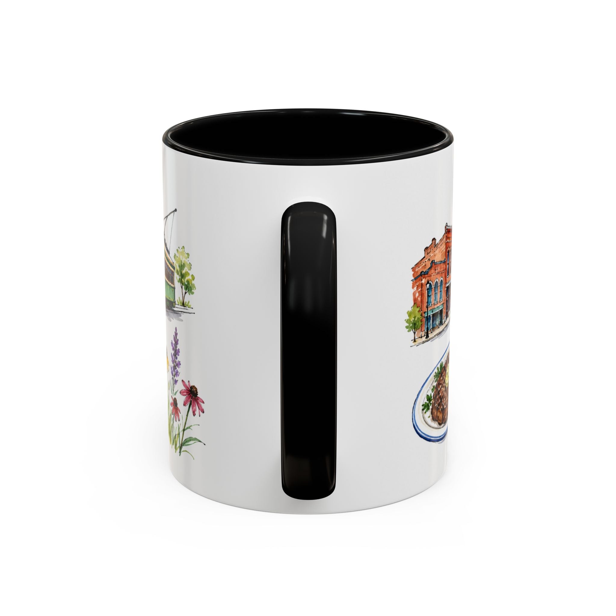 Omaha Illustrated Travel Mug | City Souvenir Accent Coffee Mug | 11oz 15oz Ceramic Cup