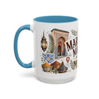 Marrakech Medina Coffee Mug | Travel Destination Souvenir Gift | Accent Color Ceramic 11oz 15oz