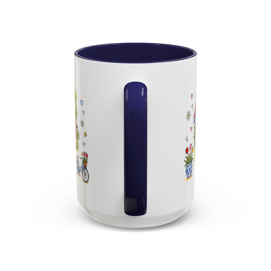 Giethoorn Illustrated Travel Mug | Netherlands Souvenir Accent Coffee Mug | 11oz 15oz Ceramic Cup