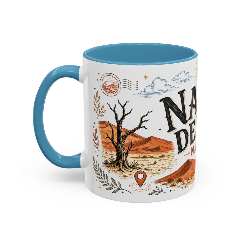 Namib Desert Coffee Mug | Travel Destination Souvenir Gift | Accent Color Ceramic 11oz 15oz