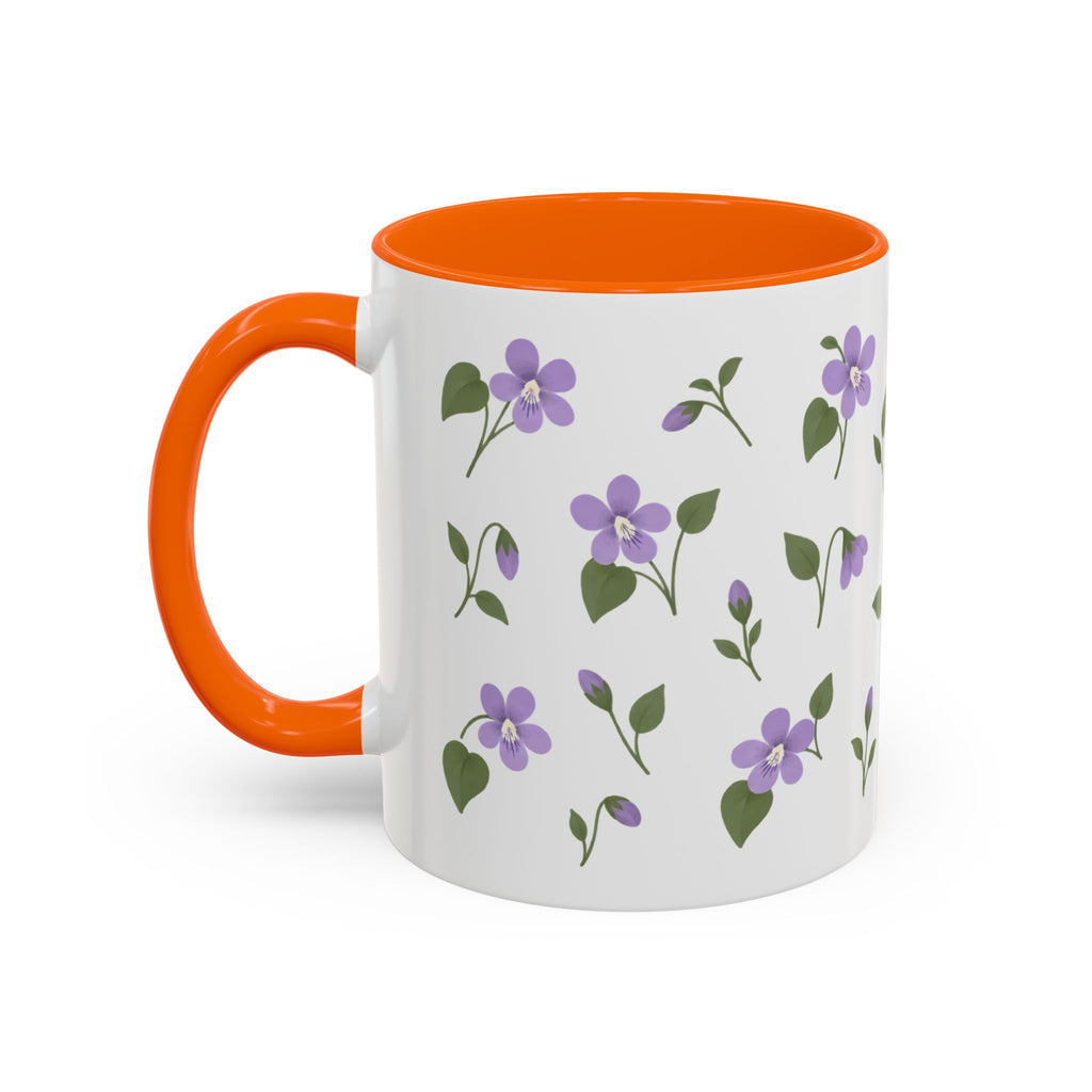 Illinois Violet Mug, State Flower Floral Coffee Cup, 11oz Botanical Gift