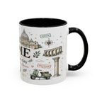 Rome Coffee Mug | Italy Souvenir Travel Gift | Accent Color Ceramic 11oz 15oz