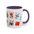 Beijing Coffee Mug | Postage Stamp Collage Mug | Travel Souvenir Accent Cup 11oz 15oz