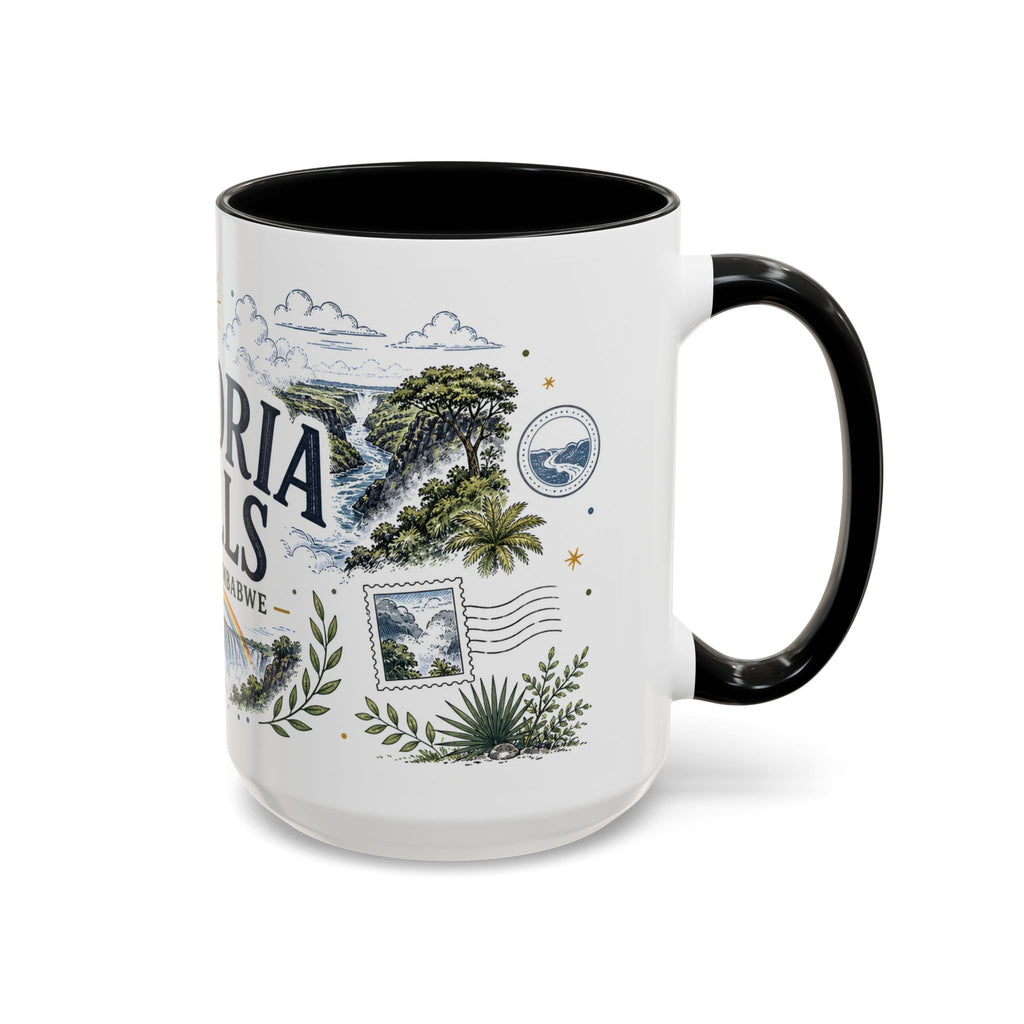 Victoria Falls Coffee Mug | Travel Destination Souvenir Gift | Accent Color Ceramic 11oz 15oz