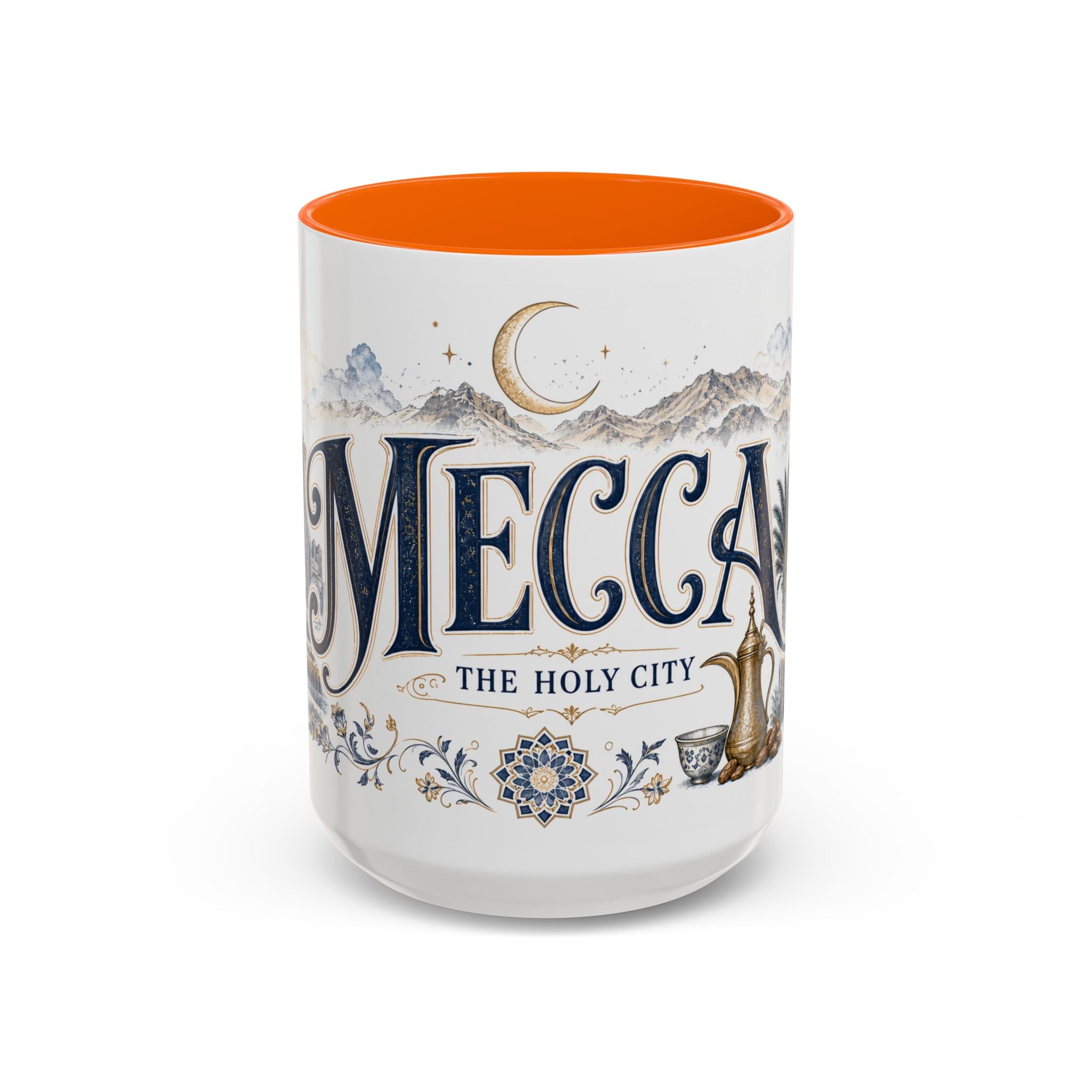 Mecca Coffee Mug | Saudi Arabia Travel Souvenir | Vintage Illustrated City Gift | 11 oz 15 oz Accent Mug