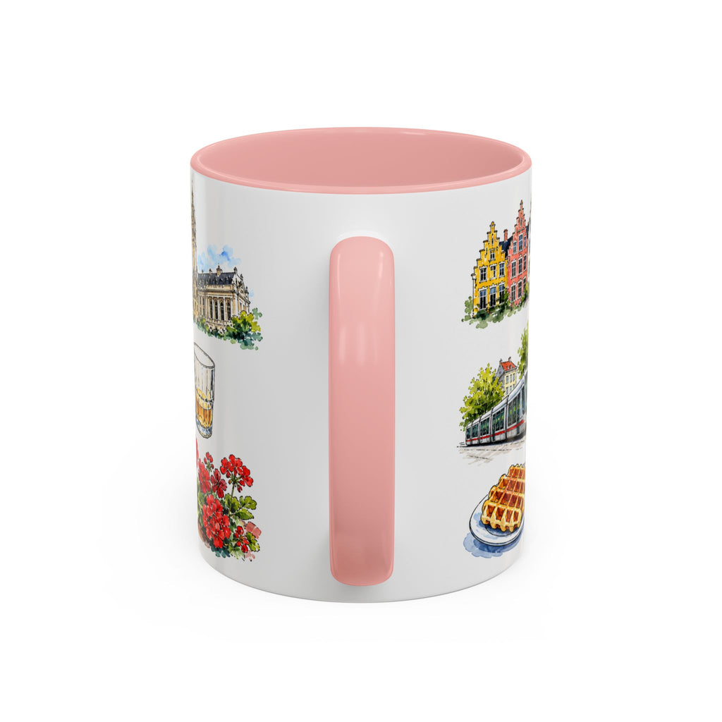 Lille Illustrated Travel Mug | City Souvenir Accent Coffee Mug | 11oz 15oz Ceramic Cup