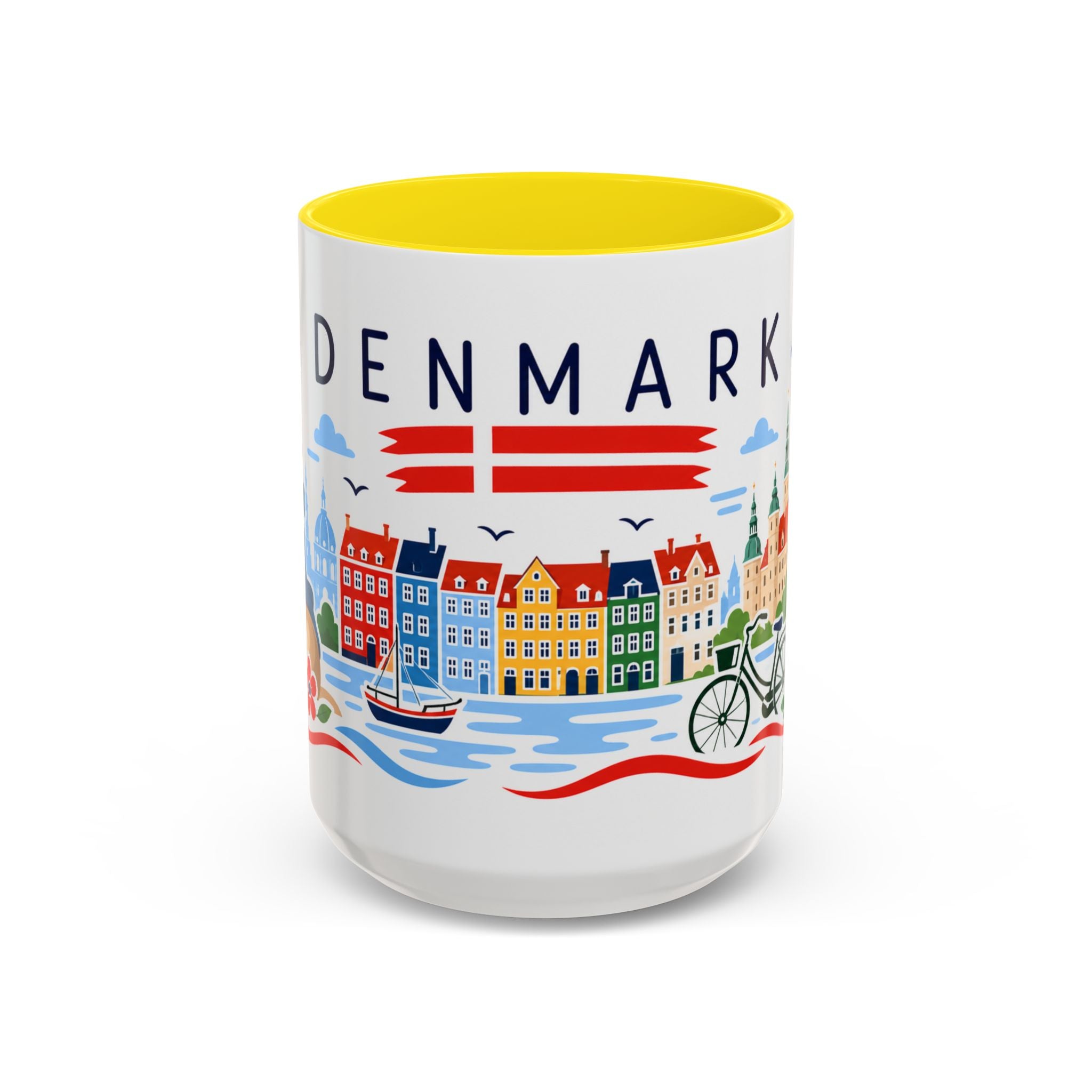 Denmark Coffee Mug | Travel Souvenir Accent Mug | Country Gift Ceramic Cup 11oz 15oz