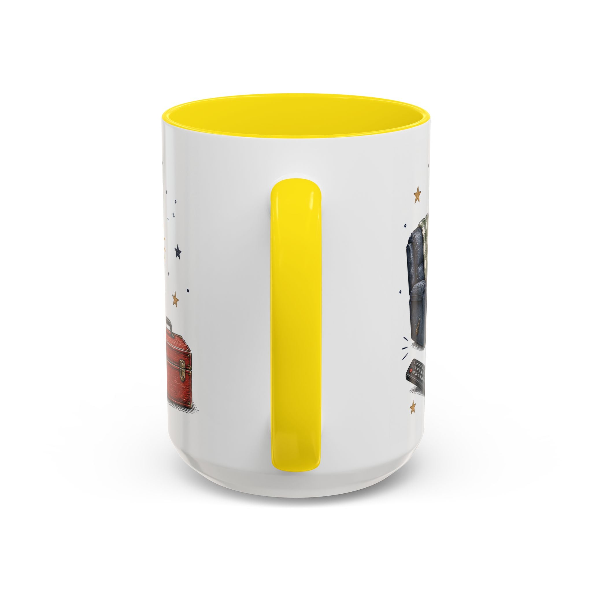 Grandpa's Jokes Are Legendary Coffee Mug | Funny Gift From Grandkids | Accent Ceramic 11oz 15oz