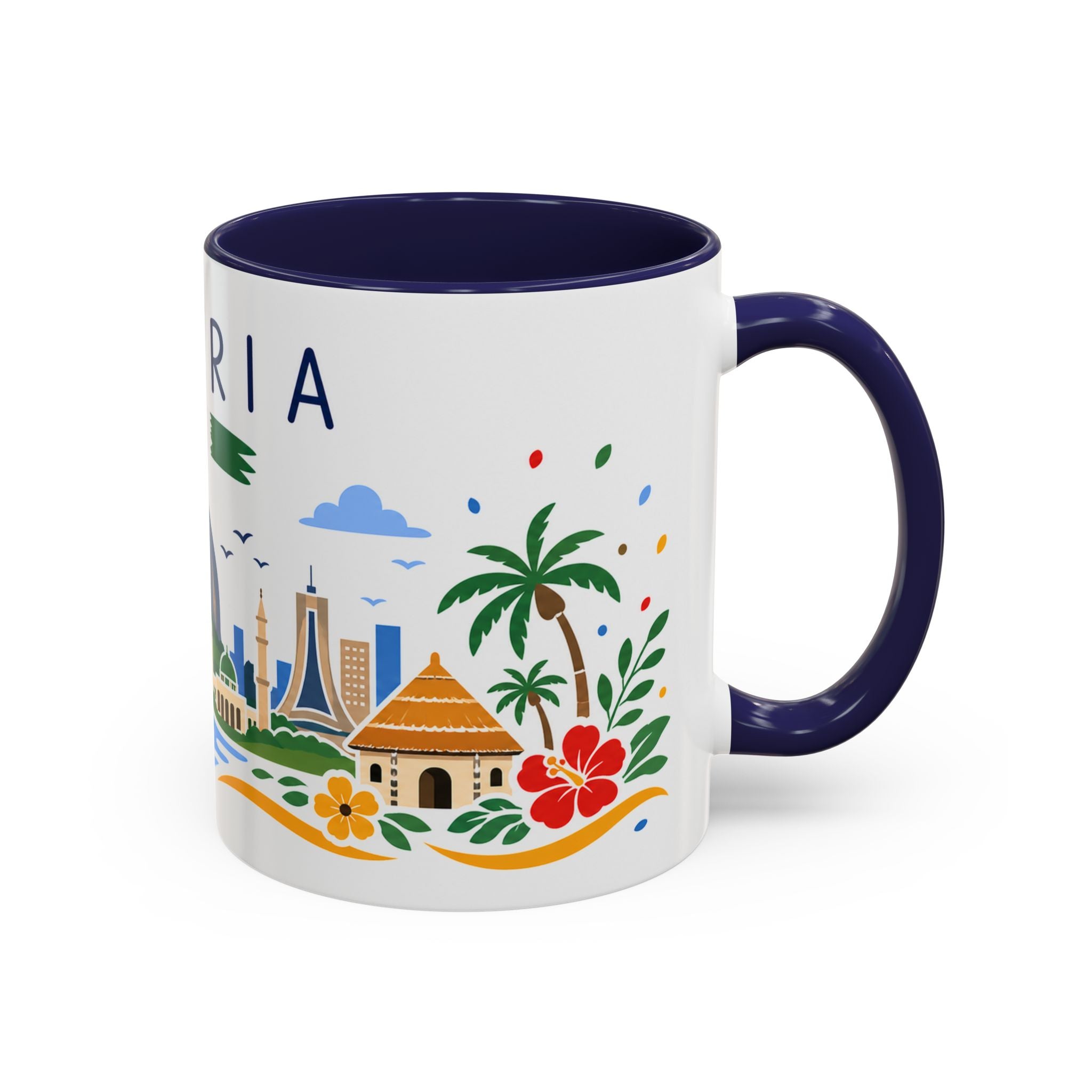 Nigeria Coffee Mug | Travel Souvenir Accent Mug | Country Gift Ceramic Cup 11oz 15oz