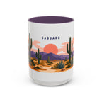 Saguaro National Park Coffee Mug | Solid Color Block Park Souvenir | 11oz 15oz Accent Mug
