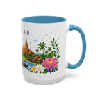 Myanmar Coffee Mug | Travel Souvenir Accent Mug | Place Gift Ceramic Cup 11oz 15oz