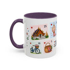 Chiang Mai Coffee Mug | Postage Stamp Collage Mug | Travel Souvenir Accent Cup 11oz 15oz