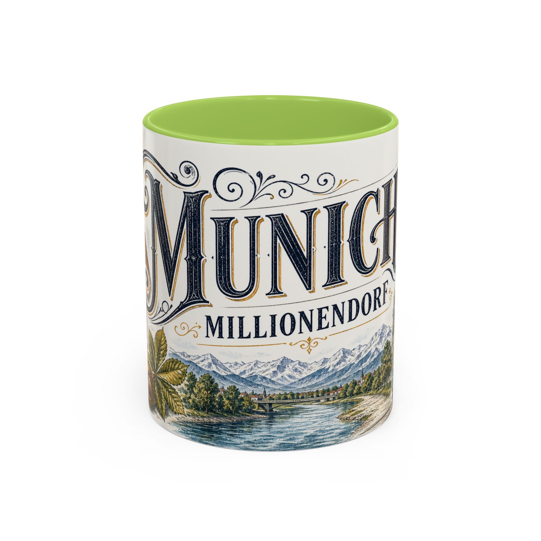 Munich Coffee Mug | Germany Travel Souvenir | Vintage Illustrated City Gift | 11 oz 15 oz Accent Mug