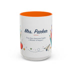 Personalized First Year Teacher Mug | Custom Name Pencil Coffee Cup