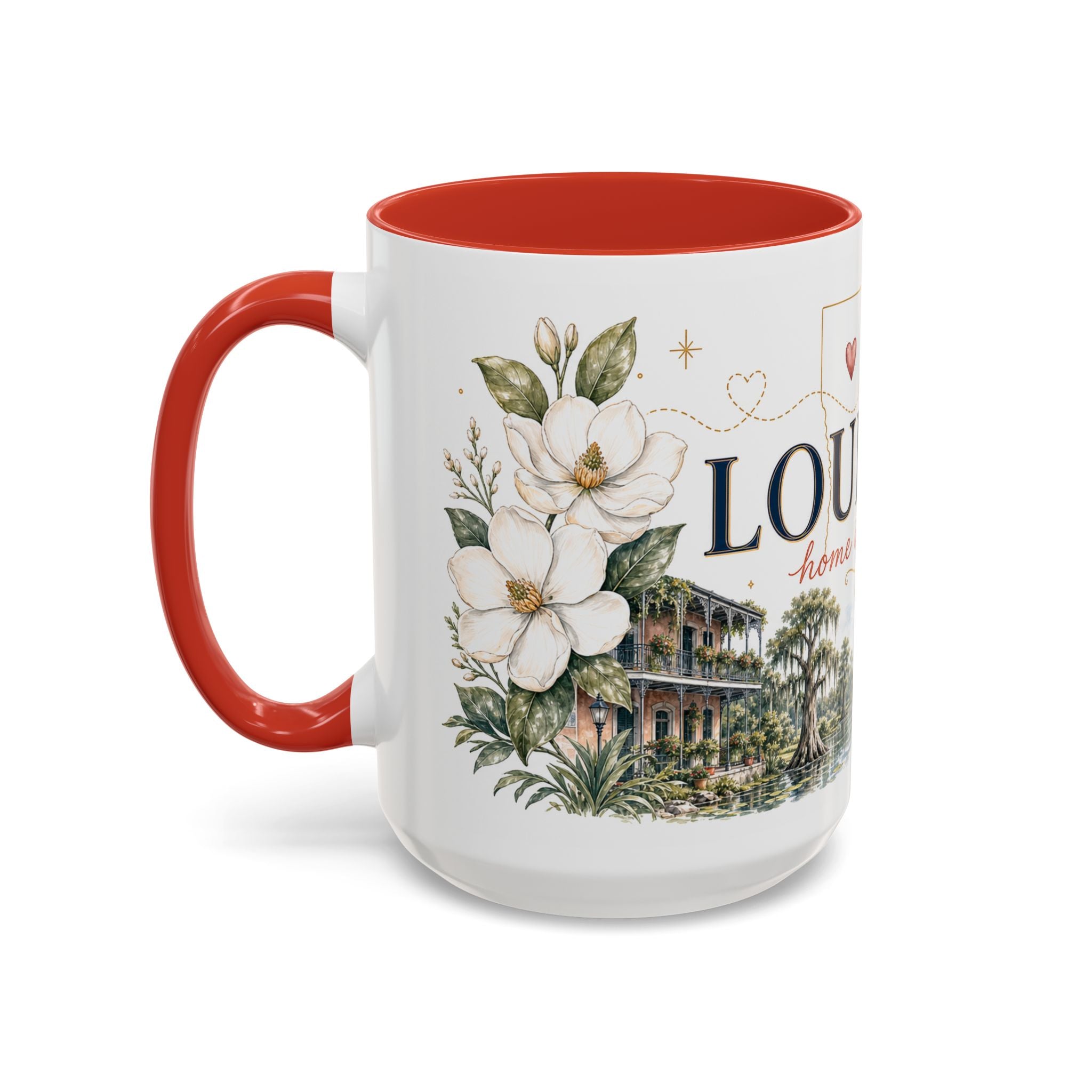 Louisiana Home State Mug | Moving Away Gift | Long Distance Friendship Coffee Cup | 11oz 15oz Accent Mug