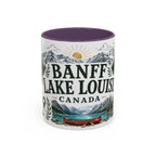 Banff Lake Louise Coffee Mug | Travel Destination Souvenir Gift | Accent Color Ceramic 11oz 15oz