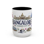Bangalore Coffee Mug | India Souvenir Travel Gift | Accent Color Ceramic 11oz 15oz
