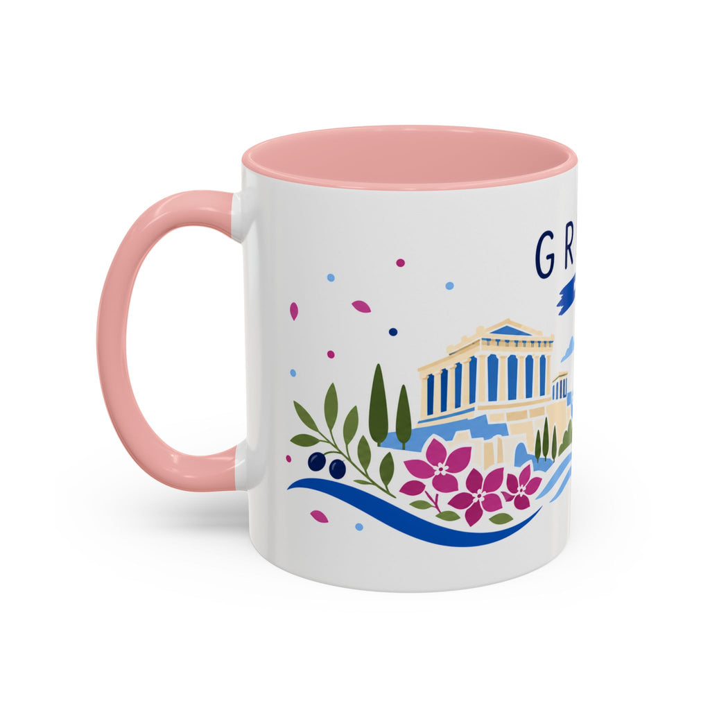 Greece Coffee Mug | Travel Souvenir Accent Mug | Country Gift Ceramic Cup 11oz 15oz